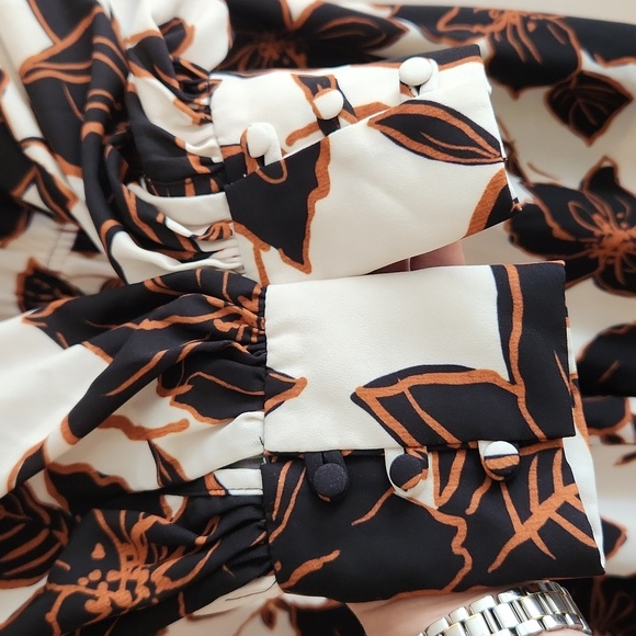 NWT, Alexia Admor Isaliah Floral Long Sleeve Maxi Dress Sz 10 - Picture 3 of 14